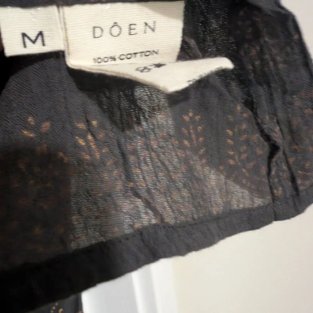 Doen Marigold Top indigo and white M - Picture 5 of 7